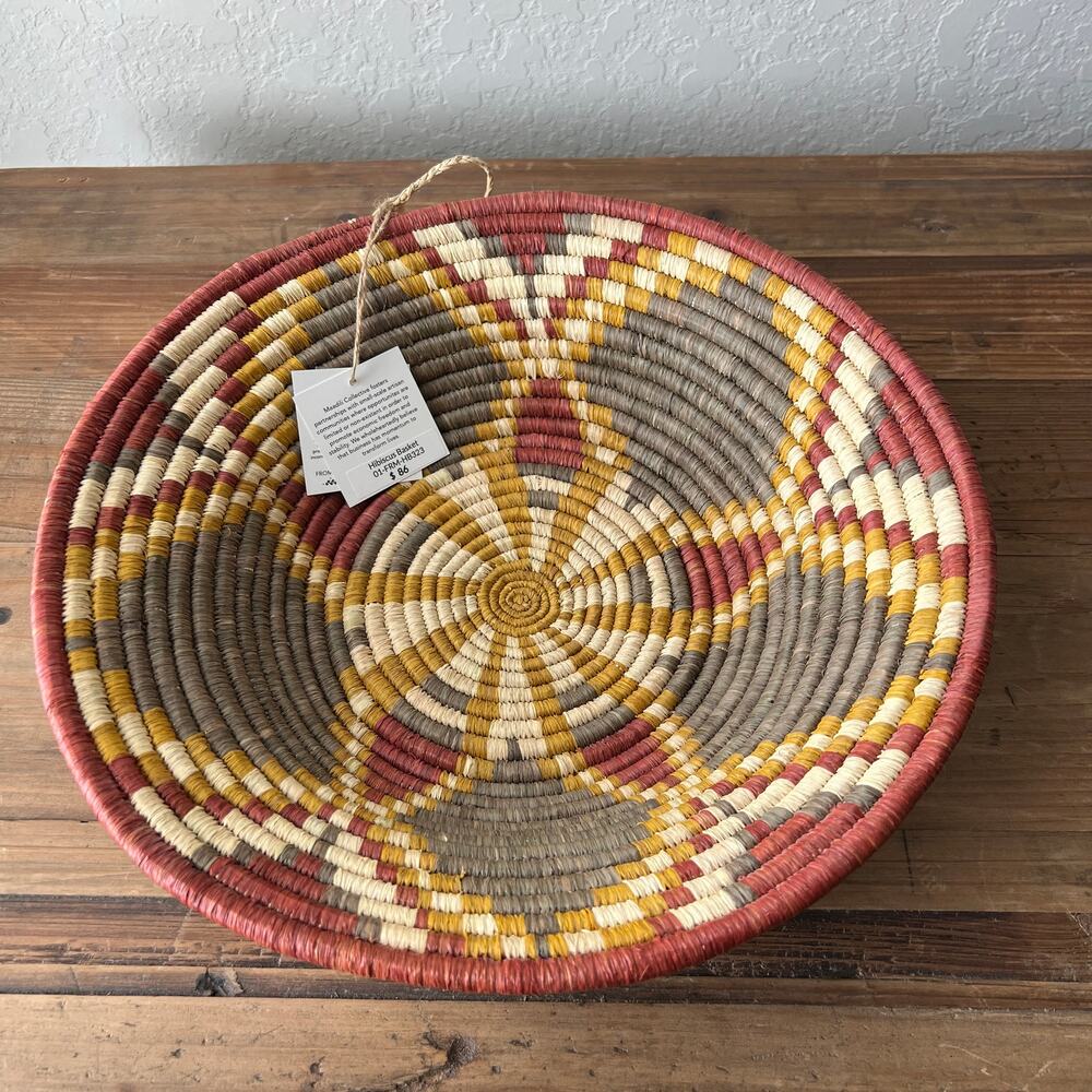 Maadili Collective Hubiscus Basket‎ Harvest Collection Basket NEW